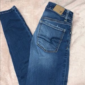 High waisted jeans